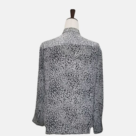 Rag & Bone New York Christy Cheetah Print 100% Silk Button Down Shirt Size SP - Picture 4 of 9